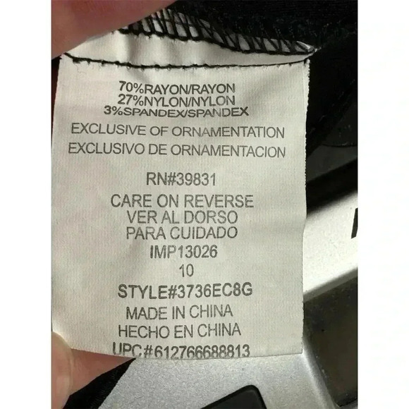 My Michelle Girls Size 10 Black Dress Pants Solid - Picture 6 of 7